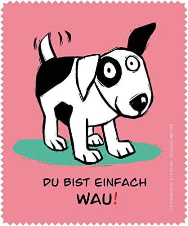 Rannenberg & Friends glasses cleaning cloth with dog - you are simply woof!