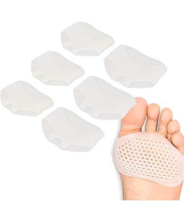 Metatarsal Foot Pads for Men & Women - 6 Pairs Soft Silicone Cushions for Dancing Walking & Shopping - Ultimate Forefoot Support - Buy Online on GoSupps.com