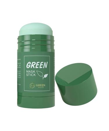 Green Tea Mask Stick with Blackhead Remover, Clay Face Mask, Green Tea Extract, Oil Control Acne Remover, Pore Cleansing, Purifying, Detoxifying Skin for Men and Women