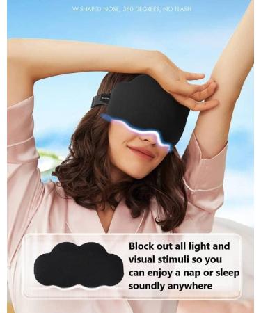 CELECTPRO 3D Contoured Sleep Mask for Women Men - Adjustable Strap, 99% Light Blocking, No Eye Pressure - Ideal for Sleeping, Yoga, Traveling - Black - Buy Online on GoSupps.com