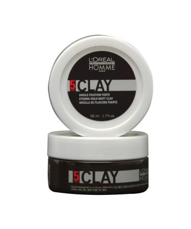 L'Oreal Professionnel Mens Styling Clay | For All Hair Types | Provides Strong Hold and Matte Finish | 1.7 Fl. Oz. - Buy Online on GoSupps.com