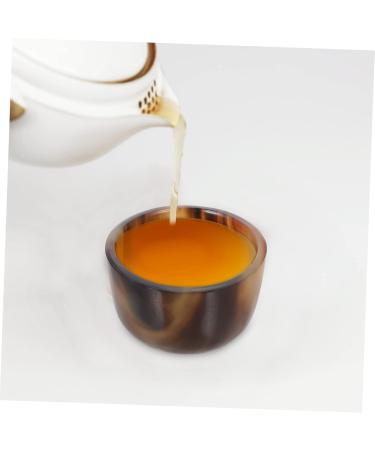 Alipis 1 PC Horn Kung Natural Adorable Bowl Coffee and Holder Tasting Tea Small Patterned Exquisite Teacup - Buy Online on GoSupps.com