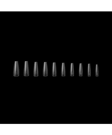 Apres Nail Gel-X Natural Coffin Long Tips Box | 500 Gel-X Tips | Premium Quality 2022 | 10 Sizes 0-9 - Buy Online on GoSupps.com