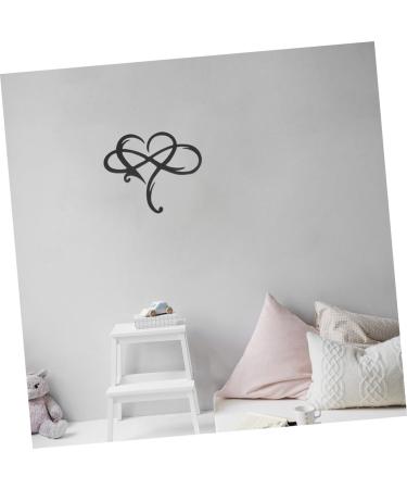 PRETYZOOM 1pc Iron Pendant Home Decor Locket Heart Symbol Loving Heart Pendant Wall Hanging Household 45x39cm Black - Buy Online on GoSupps.com