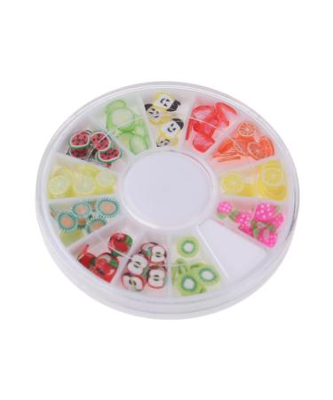 minkissy Nail Art Decor 12 Fruit Decor Nail Decorations for Nail Art Nails Decoration Nail Art Decoration Polymer Clay Slices for Nail Manicure Tool Soft Pottery Boxed