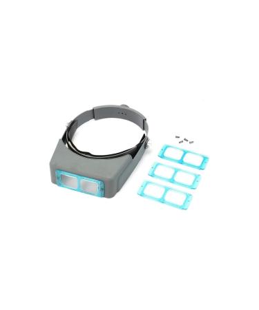 Headband Magnifier Head MountLighted Magnifying Glasses 4 Lens Headband Wearing Magnifier Watch Repair Reading Optivisor Eye Welding Visor Tool for Hobbies Reading Jewelry Loupe Crafts Watch