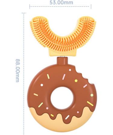 Buy Children's U-Shape Toothbrush - Donut Silicone Brush Head for All-Round Cleaning | Manual Toothbrush for Kids Ages 7-12 | Blue - Buy Online on GoSupps.com