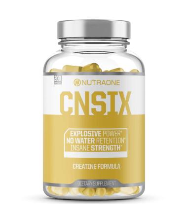 CNSix Creatine Capsules by NutraOne – Creatine HCL to Help Build Lean Muscle (600mg - 200 Capsules)