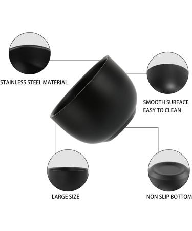 Black Stainless Steel Shaving Soap Peel for Men - Non-Slip Foam Shell & Cups for Rich Warm Shaving Cream - Buy Online on GoSupps.com