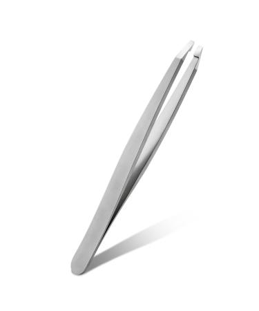 Bezox straight mouth tweezers -403 stainless steel tweezers Perfect precision for eyebrow plucking face hair removal high -quality tweezers for ingrown hair face hair light silver