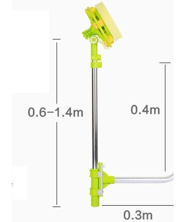 Detachable Telescopic U Shaped Professional Window Cleaning Tool Flexible Outside Double-Sided Glass Cleaner Kit Green - Buy Online on GoSupps.com