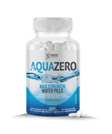 Aqua Zero Water Support Detox Colon Cleanse Weight Management Bloating Relief x 60 Tablets