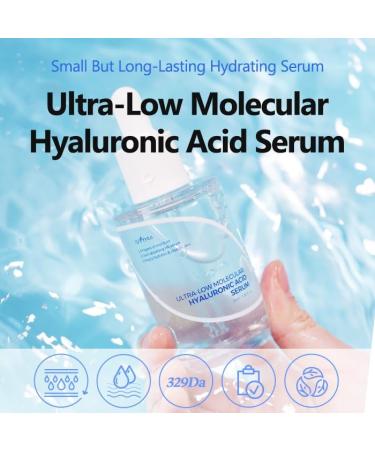 ISNTREE Ultra-low Molecular Hyaluronic Acid Serum 50ml | Quick Absorbing Deep Hydration & Skin Smoothing | Vegan Korean Skincare | International Shipping Available - Buy Online on GoSupps.com