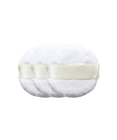 Lurrose White Soft Plush Powder Puff Fluffy Powder Puff with Ribbon for Body and Face Power (3 Pack) - Buy Online on GoSupps.com