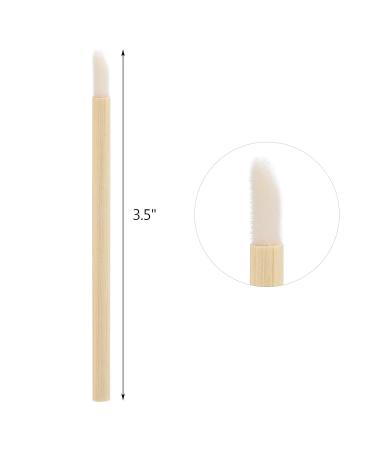 200pcs Disposable Bamboo Handle Lip Brushes - Eco-Friendly Lipstick & Lip Gloss Applicators | Makeup Tools for Perfect Application - Buy Online on GoSupps.com