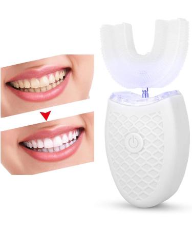 Adult Sonic U-Shaped Electric Toothbrush - Automatic Cleaning Oral Care Tool (White) - Buy Online on GoSupps.com