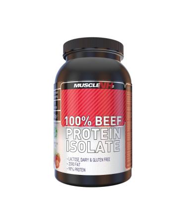 MuscleNH2 Beef Protein Isolate Powder 90% High Protein Low Fat Dairy Free Gluten Free Soy Free Clear Isolate Strawberry & Lime Flavour 900g 30 Servings (Pack of 1) Strawberry & Lime 1 kg