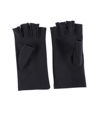 DOITOOL 5 Pair Gloves Uv Shield Glove Anti Uv Glove Manicure Glove Apparel Miss Elastic M Black