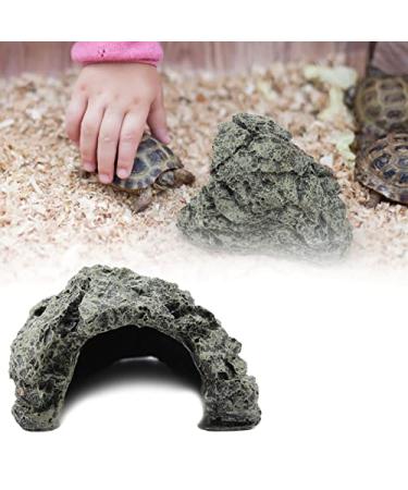 FTVOGUE Fish Basking Cave Aquarium Turtle Reptile Hide Habitat Decoration Ornament(01)