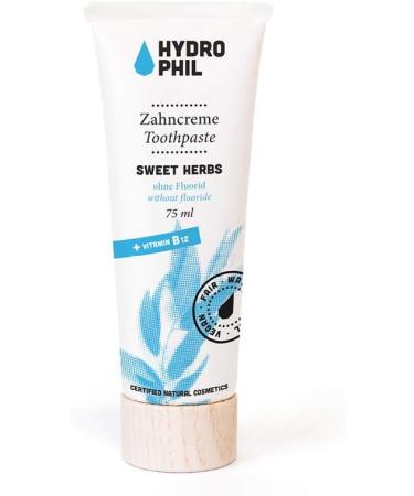 Hydrophil Toothpaste Pure Mint 75 ml | Fluoride | Natural Cosmetics | Climate Neutral - International Shipping Available - Buy Online on GoSupps.com