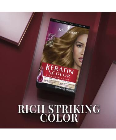 Schwarzkopf Keratin Color 6.33 Light Gold Brown Hair Dye - 1 Kit - Buy Online on GoSupps.com