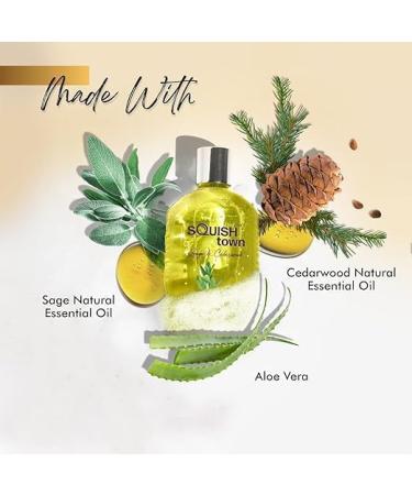 Sage & Cedarwood Body Wash with Aloe Vera - 250ml Aromatherapy Shower Gel | Natural Essential Oils Deep Cleansing Bath Gel for Men & Women - Buy Online on GoSupps.com