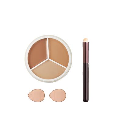 Mint Concealer Sweet Mint Concealer 3 In 1 Face Foundation Cream Sweet Mint Concealer Powder Puff set With Brush Mint Makeup