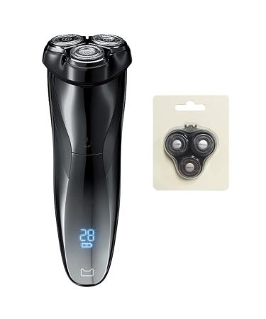 Electric Razor for Men Men Electric Shaver Razor LCD Power Display Rechargeable Electronic Razor IPX7 Waterproof Full Body Washable ( Color : Add 1 Razor Head )