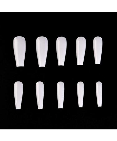 Alexnailart 500 Pcs French Acrylic Fake Nails Complete Cover Artificial Fingernails Set in 10 Sizes & 3 Colors with Box - Buy Online on GoSupps.com