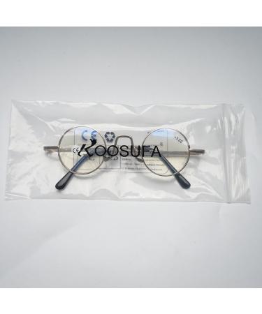 Buy Koosufa Round Reading Glasses with Blue Light Filter - Ultra-Light Retro Metal Design for Men & Women - Anti-Fatigue Visual Aid - Various Thickness Options Available - Buy Online on GoSupps.com