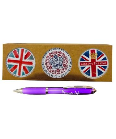 Coronation King Charles III Simpkins Mixed Fruit Tin Fruit drops 175g Pack of 3 With Premier Life Store Pen - Buy Online on GoSupps.com