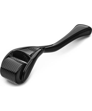 Derma Roller Microneedle Roller For Face 0.5mm Beard Roller Microneedling Roller Beard Growth Kit Beard Roller Hair Growth Beard Care Kit for Men Micro Needle Face Scalp Roller (0.5mm black)