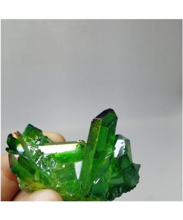 Natural Crystal Rough Small Size Crystal Stone Rare Beautiful Green Flame Aura Quartz Crystal Cluster yuebang - Buy Online on GoSupps.com