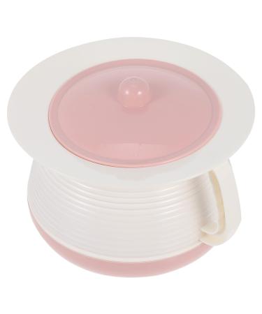 Housoutil 1PC Chamber Pot with Lid Bedpan Bedside Urinal Bottle with Cover and Handle Bed Pan Urine Bucket to Suitable for Household Pregnant Kids Elderly Adults (Pink)