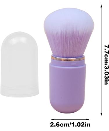 Retractable Foundation Brush Compact Powder Brush - Portable Face Brush with Lid for Foundation Blush Bronzer & Powder Travel Friendly purple - Buy Online on GoSupps.com