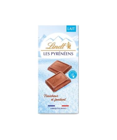 G n rique LINDT Milk Chocolate Les Pyr n ens 150g - Discover the unique taste of the Pyrenees in every square of chocolate! - Pack of 4