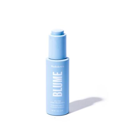 Blume Meltdown - Blue Tansy Face Oil - Acne Treatment + Pore Minimizer - Skin-Smoothing Face Serum with Black Cumin Seed & Rosehip Oil - Helps Calm Redness and Improve Texture (1 Fl oz) 1 Fl Oz (Pack of 1)