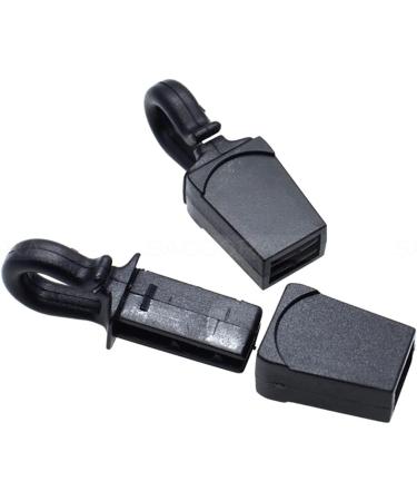 Hole Cord Lock Stopper spring buckle Cord Locks 50pcs/pack Zip Clip Buckle Zipper Pulls Cord Rope Ends Lock Black For Paracord/Backpack/Clothing Black - Buy Online on GoSupps.com