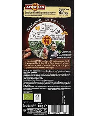 ALTER ECO - 90% Organic Dark Chocolate 100G - (Pack of 4) - Buy Online on GoSupps.com