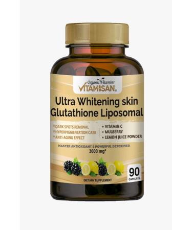VITAMISAN Glutathione Liposomal NAC Milk Thistle Collagen 3000 mg Total 90 Capsules Made in USA Fresh