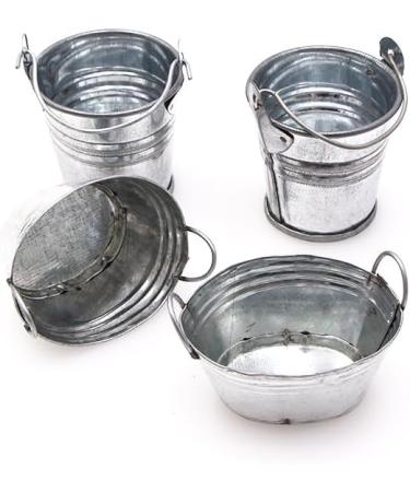 Mini Metal Bucket Doll Storage Bucket Mini Boo Buckets Mini Halloween Buckets Miniature Toy Doll Kitchen Living Room Accessory Wedding Birthday Silver - Buy Online on GoSupps.com