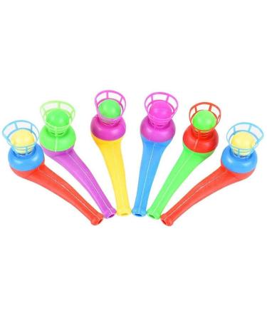 Integrity.1 Floating wind tube 6 pieces of floating blow pipe plastic swimming ball retro children's toys kids party favorites classic nostalgic children's products (random color)