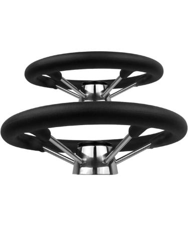 11 Boat Steering Wheel Stainless Steel 5 Poke 25 Destroyer Style Anti-Slip Black PU Foam - Ideal for Boats, Yachts, Pontoon Boats - Buy Online on GoSupps.com