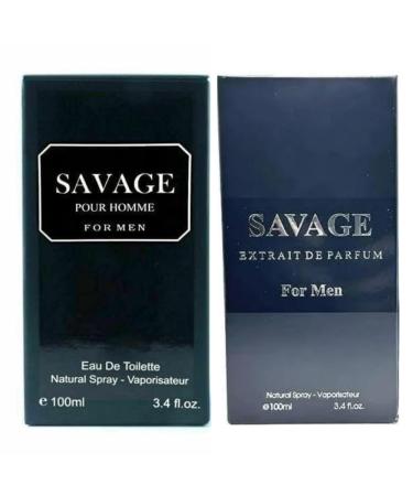 Savage Extrait Eau De Parfum Spray for Men - 3.4 Oz Warm Masculine Scent for Daily Use Casual Men's Cologne 3.4oz/100ml (Pack of 2)