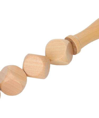 Fascia Massage Rollers & Muscle Relaxation Rod - Dredgin Wooden Stabbing Roller with 5 Dice for Body Relief - Buy Online on GoSupps.com