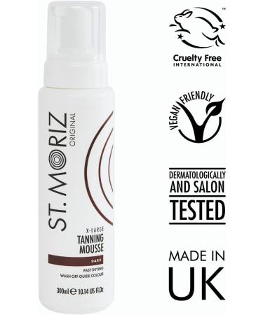 St Moriz Original Extra Large Dark Instant Tanning Mousse | Fast Drying Vegan Fake Tan | Streak Free Bronzed Glow | Dermatologically Tested & Cruelty Free | 300ml - Buy Online on GoSupps.com
