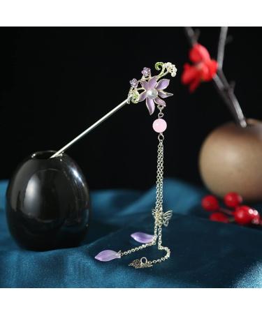 URFEDA Chinese Hair Stick Lotus Flower Hair Clips Shiny Metal Hair Sticks Rhinestone Hair Chopsticks Vintage Hair Stick Elegant Hair Sticks Fashion Hair Stick Hair Accessories for Women Girls - Buy Online on GoSupps.com