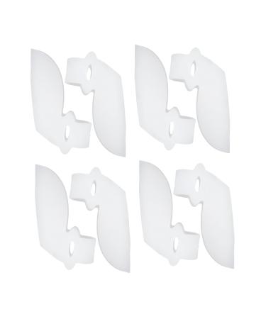 4 Pairs Separator Bunion Spacers Hallux Corrector Big Isolator Stretchers Corrector Bunion Spreaders Spacers White Foot 7x3.5cm White