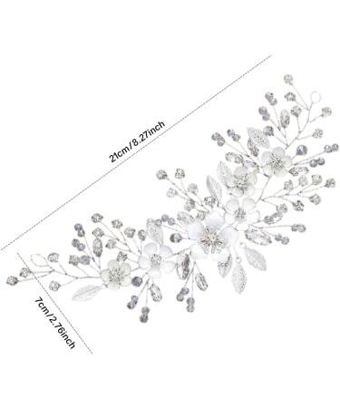 ISLHJDD Flower Bride Wedding Hair Vine Crystal Hair Accessories Bridal Hair Clip Prom hair Accessories Bridal Headband Headpiece for Women and Girls - Buy Online on GoSupps.com