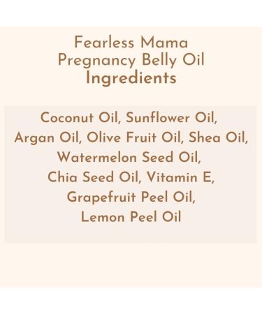 Fearless Mama Belly Oil | Prevent Stretch Marks & Soothe Skin | Quick-Dry Pregnancy Body Oil with Shea & Vitamin E - Buy Online on GoSupps.com